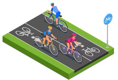 persone-isometriche-in-caschi-in-bicicletta-lungo-la-pista-ciclabile-3d_1284-62564