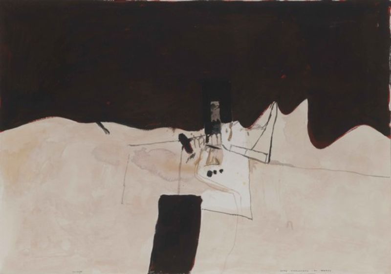 Oltre Ouarzazate (con i Touareg) 70x100 - tempera, 1977