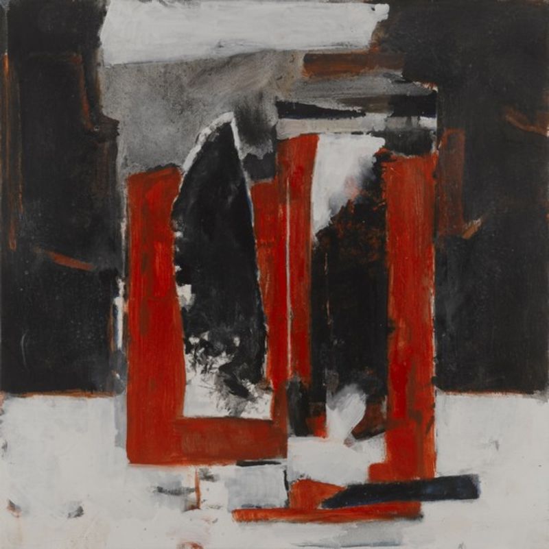 Progetto D (per Nuovo Palazzo CEE - Bruxelles) 50x50 - olio su tela, 1994