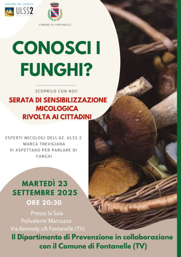 Locandina Serata Funghi Fontanelle