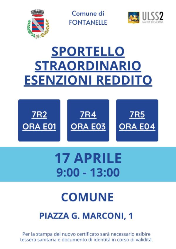 ESENZIONI 2026 - FONTANELLE